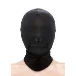 NS NOVELTIES - FETISH  FASHION FECHADO BOCA COM ZÃPER CAPUZ NYLON PRETO